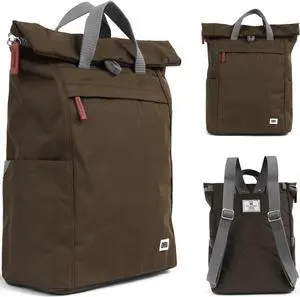 ORI LONDON Rolltop Backpack - Large Travel Backpack with Lots of Pockets for Men & Women - The Finchley, Moss