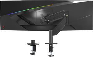 Pholiten Premium Aluminum Heavy Duty Monitor Arm,Ultrawide Monitor Arm,Full Motion Single Monitor Mount for Computer Screens up to 49 inchs and 46.2lbs,Adjustable Clamp and Grommet Monitor Mount.