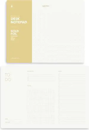 Pinesman - Professional Productivity Bundle: Gold-Foiled To-Do List & Notes Mouse Pad - FSC Certified Desk Organizers