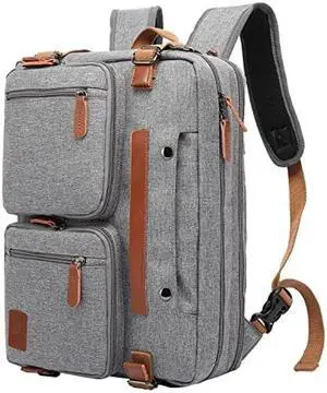 PS Le Periple 3 in 1 Computer Bag for Men, 17.3 Inch Laptop Backpack for Men, Work Bag for Men, Work Briefcase, Laptop Bag,Grey