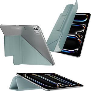 MAGEASY Case for iPad Pro 11" - Folio Case with Multi-fold, Multi-Angle Stand, Apple Pencil Holder, Stain-Resistant, Compatible with iPad Pro 11'' (2024, M4) - Facet | Exquisite Blue