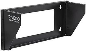RIVECO 3U Wall Mount Rack for Network| Reinforced Heavy Load 66-99 LBS Small Server Racks Vertical & Horizontal Mounting for 19 inches IT & Studio Equipment.