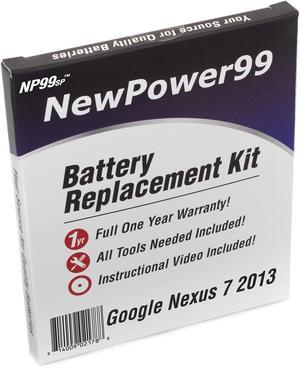 NewPower99 Battery Replacement Kit for Google Nexus 7 2013 with Tools, Video Instructions, Long Life Battery