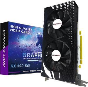 SHOWKINGS Radeon RX 590 GME Graphics Card, 8GB GDDR5 2304SP 256bit 1340MHz GPU Computer Graphics Cards, HDMI DP DVI Interface, Support Up to 8K Video Cards for PC