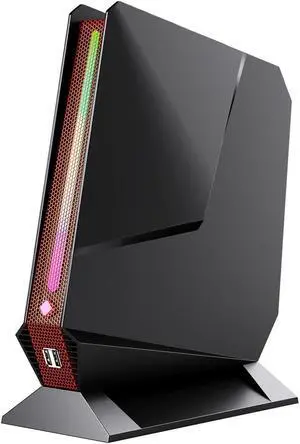Mini PC Gaming, Intel I7-8750H Mini PC Nvidia GTX1050 GDDR5 RGB Lights Desktop Mini Computer 16GB DDR4 512GB M.2 NVMe SSD, Support 4K Triple Display WiFi 6 BT 5.2, Windows 11 Pro