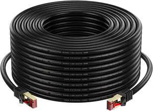 Sjorks Cat6 Outdoor/Indoor Ethernet Cable300ft.Waterproof, Direct Burial, In-Ground, UV Jacket, POE, Network, Internet, Cat 6, Cat6 Cable - 300ft