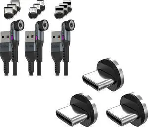 Statik 360 Pro Charging Cable (6ft) & USB C Tips (3 Pack)