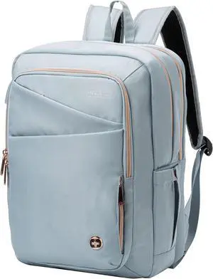 Swissdigital Design Women Laptop Backpack For Women With Apple Find My network,Travel Bookbags With USB Charging PortLarge Capacity Computer Backpacks For Work Business (KATY ROSE SD1006FB-14)