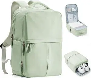 suratio Large Travel Backpack Carry On Flight Approved for Women Men Carry On Backpack for Airplanes Mochila De Viaje Suitcase Backpack for Travel Personal Item Backpack Green, Upgraded