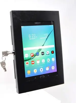 TABcare Locking Anti-Theft Metal Case for Samsung Galaxy TAB A9 8.7" Tablet for Kiosk, POS, Store, Show Display, Time Clock (TAB A9, Black)