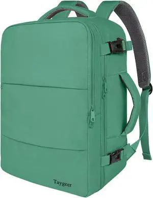 Taygeer Travel Backpack for College Woman, Lightweight Backpack for 15.6 inch Laptop with USB Charging Port, TSA Friendly Bag for Women Traveling, Back Pack Carry On Luggage for friend Gym Sport,Green