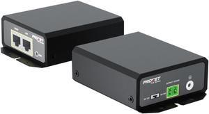 Procet Gigabit PoE Splitter 12V/24V DC 25W, IEEE802.3af/at/PoE+ Compliant PoE+ Power Adapter, IP40, Work Temp -40degF to 149degF, 6KV Surge Protection, for Non-PoE terminals, PT-PD208GT