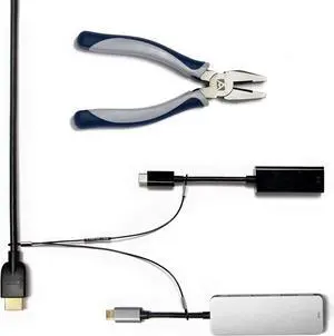 TetherTies Multi-Adapter Cable Tethers Kit - Nylon Coated Stainless Steel Wire Tether Cable - Easy Installation - Secure Remote Control Tethers, Adapters, Dongles & More - Free Crimping Tool