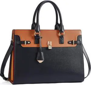 Telena Womens Leather Laptop Bag Shoulder Tote Briefcase for Women Large Capacity Handbag