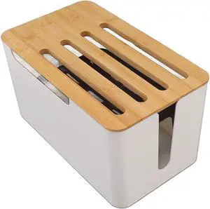 Router Storage Box, Eco Tidy Organization WiFi Router Organizer, Living Room Bamboo Plastic Wireless Router Storage Box Router Box Hider