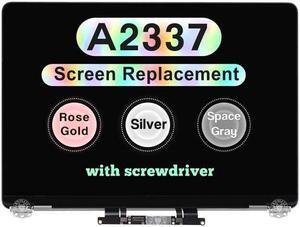 Screen Replacement for MacBook Air M1 2020 A2337 EMC 3598 LCD Display Retina Full Assembly 13.3" 2560x1600 (Rose Gold)