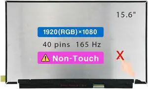 15.6" Non-Touch Screen Replacement LP156WFG-SPT2 SPT3 NV156FHM-NY8 for Lenovo Ideapad Gaming 3 15IHU6 Model 82K1 LCD Display Panel FHD 1920x1080 (40 pin 165Hz)