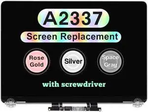 Screen Replacement for MacBook Air M1 2020 A2337 EMC 3598 Retina Full LCD Display Assembly 13.3" 2560x1600 (Space Gray)