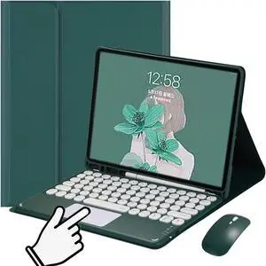 Keyboard Cover with Mouse for Galaxy Tab S9 11 inch 2023 SM-X710/X716B/X718Uwith Touchpad S Pen Holder Round Key Slim Smart Detachable Bluetooth Keyboard (Tab S9 (2023), Dark Green)