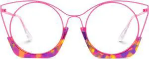 Zeelool Chic Round Glasses for Women Blue Light Blocking Glasses Anti Eyestrain Glasses ZJGT735843-04 Tortoise-Pink