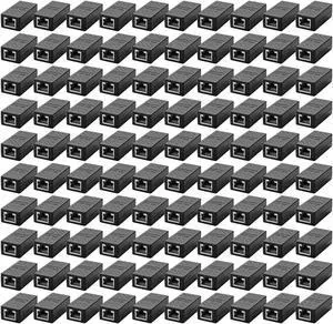 ZUZONG 100 PCS Gigabit RJ45 Coupler, Ethernet Extender Connector in Line Coupler for Cat8/Cat7/Cat6/Cat5e/Cat5 Ethernet Cable Extender Adapter Female to Female (Black)