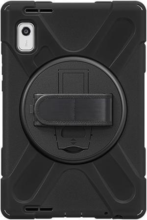 SaharaCase Protection Hand Strap Series Case Cover for Lenovo Tab M9 (2023) [Shockproof Bumper] Heavy Duty Rugged Protection Antislip Integrated Kickstand - Black