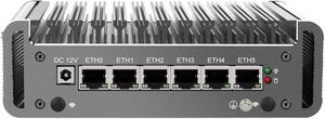 ZHIANN 6 Ports Firewall Micro Appliance/Mini PC, Celeron N5105 Quad Core Firewall Mini PC with 6x2.5G i226-V NICs, Support AES-NI Router PC VPN OPNsense, Barebone