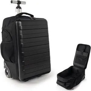 Temilla Multi-Useful Carry-On Luggage Fit 17.3 Inch Laptop airline approved with WheelsTravel suitcase backpack with wheels that can be pulled and carried for Overnight bag and Business19Inch