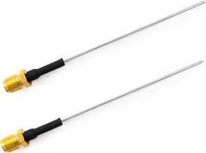 TOJOIN SMA Female to PCB Solder Coaxial Cable 047 Semi-Rigid Cable 12.5GHZ Semi Steel Cable 2PCS 2inches (5cm) & 2PCS 4inches (10cm)