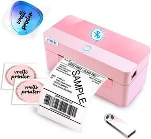vretti Bluetooth Shipping Label Printer - 4x6 Thermal Label Printer for Packages & Small Business, Compatible with iPhone Android Window Mac