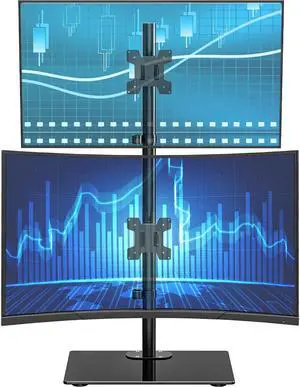 Dual LCD Monitor Mount Stand Fits Two Screens Up To 27" - WALI ELECTRIC