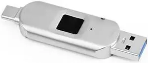 USB3.0 Fingerprint Fast Flash Drive Encryption, Specially Designed for iOS Devices, Suitable for iphone15/15 pro/Android/MAC, Full Fingerprint 128G Encryption