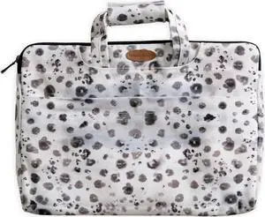 Maison d'Hermine Laptop Bag upto 13.5 inch Stain and water repellent Cotton canvas - Cheeta