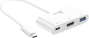 j5create USB Type-C to 4K HDMI and USB-A 3.0 with PD 100W Pass-Through Charging, for MacBook, Chromebook, iPad Pro or USB-C Laptop (JCA379)