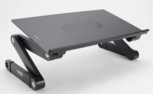 WorkEZ BEST Adjustable Laptop Stand for Desk, Laptop Stand Adjustable Height, Foldable Aluminum Laptop Stand Computer Stand Laptop, Cooling Laptop Holder Desk, Laptop Riser for Desk Bed, XL-Black