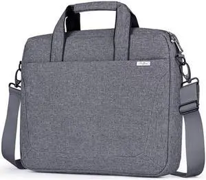 BAFFINA 17 17.3 Inch Laptop Shoulder Bag for Men Women,Waterproof Computer Carrying Case Messenger Bag with Strap for 17"-18" HP Dell,Laptop Briefcase for Office business Travel College School,Grey