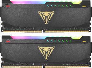 Patriot Viper Steel RGB DDR4 RAM 16GB (2X8GB) 3200MHz CL16 UDIMM Desktop Gaming Memory Kit - PVSR416G320C6K