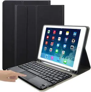 eoso iPad Keyboard Case for iPad mini 4/iPad mini 5 iPad Cover with Keyboard Built-in Touchpad & Pencil Holder (Black)