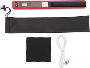 Portable Handheld Image Scanner, 900 DPI Multifunctional A4 Document Scanner for Home and Office Use, Easy to Use, Wide Application (Red)