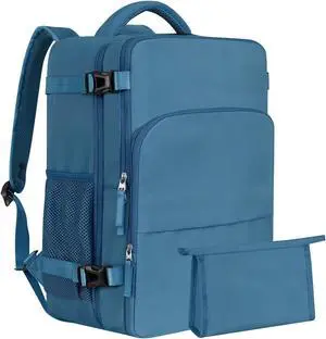 Getravel Travel Backpack for Men, Flight Approved Person Item Bag, Carry On Backpack, Lightweight Casual Daypack, College Backpack Fits 16.5 Inch Laptop, Dark blue