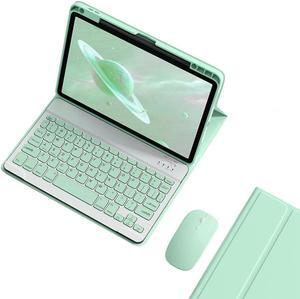 KMXDD Keyboard Case Mouse Compatible with iPad 10th Generation 2022 Case with Keyboard Mouse Removable Bluetooth Wireless Keyboard Case Color Keys,Mint Green
