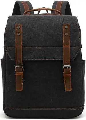 home·fsn Canvas Backpack Vintage Backpack Daypack for Men Women Laptop Travel Rucksack (Brown) home·fsn Canvas Backpack Vintage Backpack Daypack for Men Women Laptop Travel Rucksack (Brown)