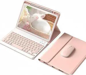 Kaidisen Keyboard Case for iPad 10.2" 7th/8th/9th Gen & iPad Air 3rd Gen 10.5" - Detachable Cute Color, Pink