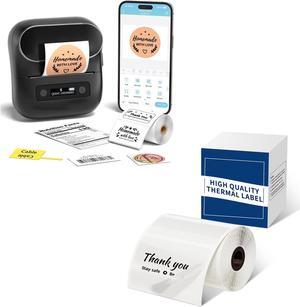 ItriAce M220 Label Maker, Bluetooth Sticker Printer Support Printing 0.78-3.14 inch, Clear Thermal Sticker Labels, 230Labels/Roll