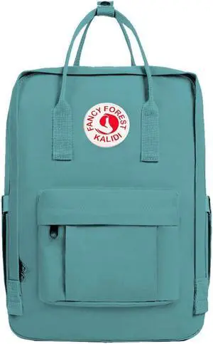 KALIDI Casual Laptop Backpack 15 Inches Classic Camping Rucksack Travel Outdoor Square Daypack College Hiking Gym Bag, Frost Green