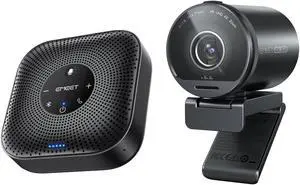 EMEET S800 4K Webcam for Streaming and M0 Plus Bluetooth Speakerphone