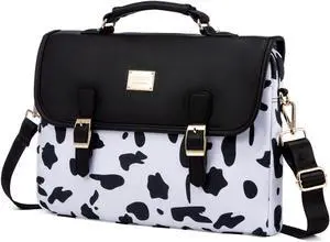 LOVEVOOK Computer Bag Laptop Bag for Women Cute Laptop Messenger Bag for Work College, COW