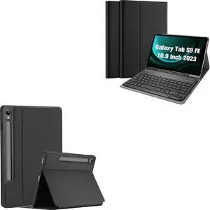 ProCase Keyboard Case for Galaxy Tab S9 FE 10.9" 2023 Bundle with Smart Case for Galaxy S9 FE 10.9 Inch