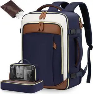LOVEVOOK 40L Travel Backpack For Women – Flight Approved Carry On, Fits 17” Laptop, With Toiletry & Shoe Bag - View #6