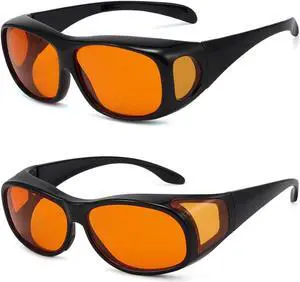 Eyekepper 2 Pack Fit Over Blue Light Blocking Glasses Wear Over Computer Eyeglasses
